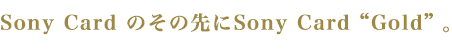Sony Card ̂̐Sony Card "Gold" B